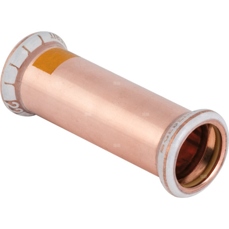 Mufa GEBERIT Mapress Kupfer Gas przesuwna do gazu, Cu, 18 mm (mufa zaprasowywana x mufa zaprasowywana), (głębokość: 15 mm) z uszczelką