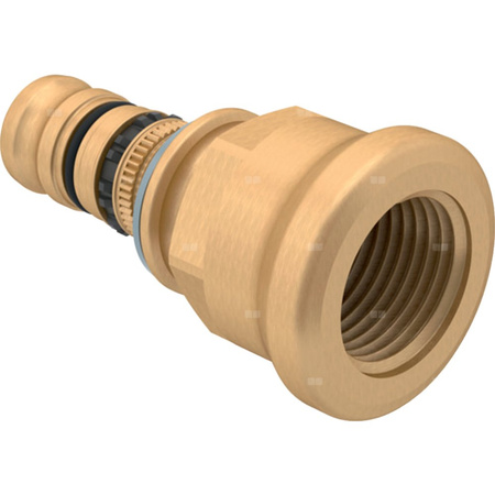 Złączka GEBERIT Mepla, mosiądz / mosiądz, 1/2'' x 20 mm (GW x końcówka wciskowa), (głębokość: 9 mm) z uszczelką