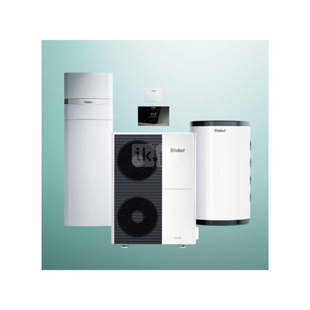 Pakiet Systemowy OZE - Pompa ciepła powietrze-woda split VAILLANT VWL 105/5AS aroTHERM 10.2 kW 400 V + Centrala grzewcza uniTOWER VWL 128/5IS + Zasobnik buforowy VPS R 100/1M + Regulator sensoCOMFORT VRC 720