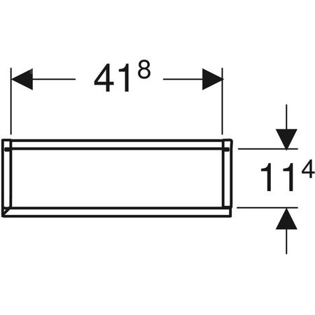 Wysoka szafka Geberit, z jednymi drzwiami i lustrem wewnętrznym, krótka: 45x180cm, Korpus i front: biały / lakierowany na wysoki połysk