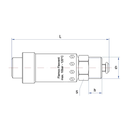 Odpowietrznik automatyczny FLAMCO FLEXIVENT Mosiądz 1/2''
