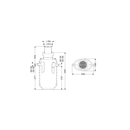 Separator tłuszczu EasyClean ground GW Standard NS10 170D