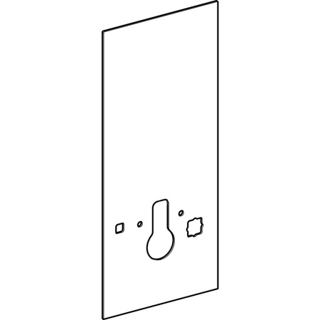 Okładzina przednia do modułu sanitarnego Geberit Monolith do Geberit AquaClean 8000 / 8000plus, 114 cm: Czarny / Szkło