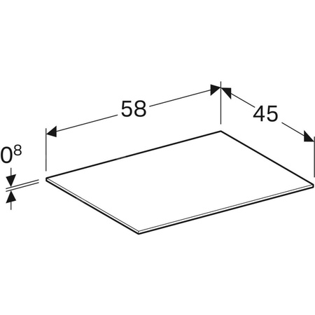 Blat szklany Xeno2 58 cm do szafki 807060