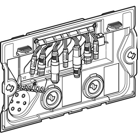 Element sterujący do spłukiwania higienicznego w spłuczce podtynkowej