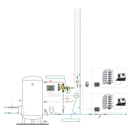 LEGIOMIX Elektroniczny zawór mieszający z programowalną dezynfekcją termiczną i dezynfekcją kontrolną - 24 V, 1 1/2"