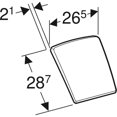 Pokrywa pisuaru Geberit Pareo: Wolne opadanie=Nie, Biały