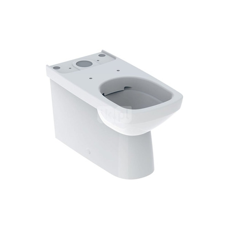 Deska sedesowa Geberit Selnova Square, slim, mocowanie od góry: Biały / Błyszczący, Zawiasy wypinane=Nie, Wolne opadanie=Nie, Materiał zawiasów=Stal nierdzewna