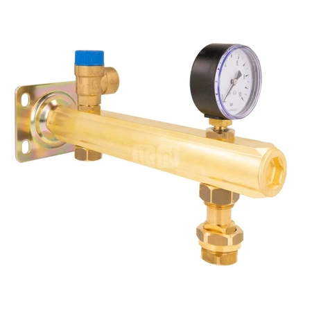 Zespół przyłączeniowy AFRISO BSB 3/4'' GW x szybkozłącze, max. 6 bar + wskaźnik ciśnienia