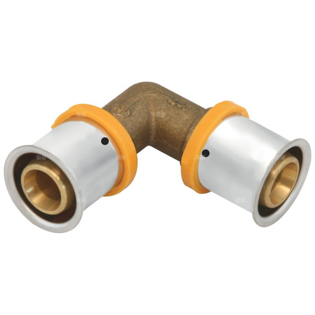 Kolano 90' mosiężne ultraPRESS - 25