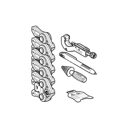 Walizka do szczęk zaciskowych GEBERIT Mapress tworzywo sztuczne, kolor niebieski
