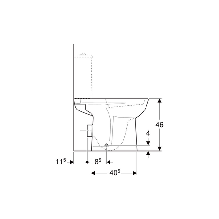 Deska sedesowa Geberit Selnova, mocowanie od dołu: Wolne opadanie=Nie, Zawiasy wypinane=Nie, Mocowanie=Od dołu, Biały / Błyszczący