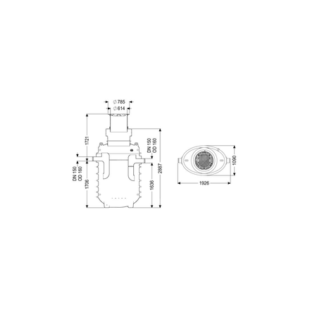 Separator tłuszczu EasyClean ground GW Standard NS7 170D