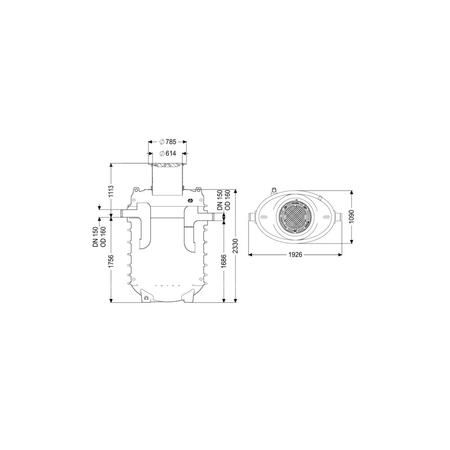 Separator tłuszczu EasyClean ground GW Direct-R NS8,5 120D