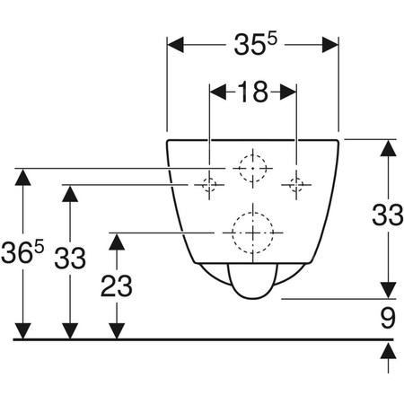 Miska WC wisząca GEBERIT iCon bez kołnierza wewnętrznego