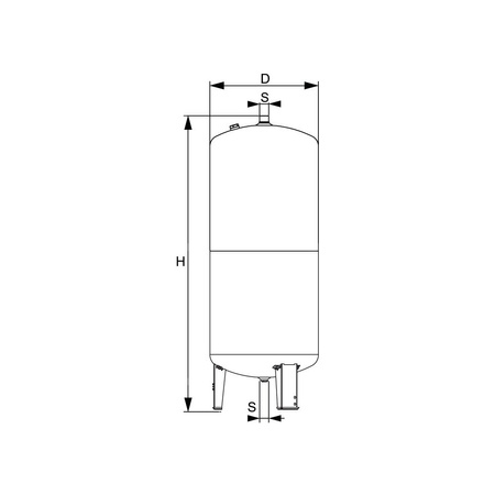 Naczynie wzbiorcze stojące PNEUMATEX (IMI HYDRONIC) Aquapresso AUF 200.10, pojemność 200 l, 10 bar / 120'C, kolor niebieski, do instalacji C.W.U.