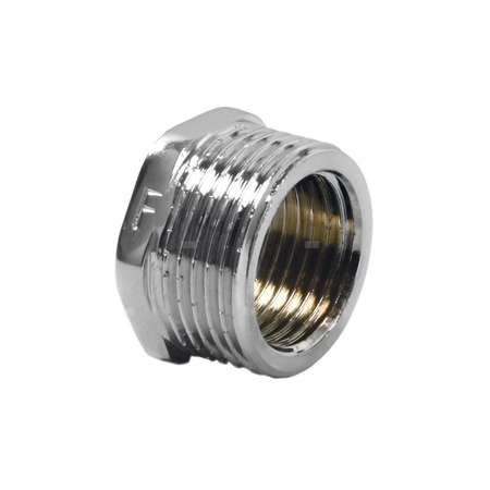 Redukcja FERRO, mosiądz (chrom), 1/2'' x 3/8'' (GZ x GW)