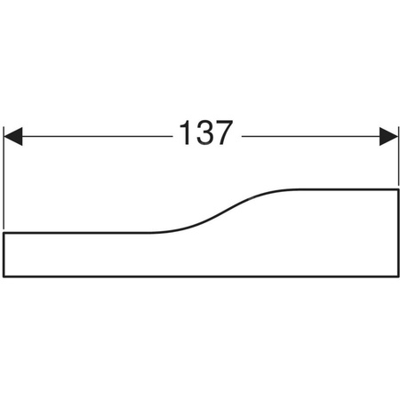 Osłona dekoracyjna Geberit Bambini przednia, do umywalki dla dzieci, do trzech baterii umywalkowych, niższa umywalka po lewej stronie: Niebieski Varicor nr 226 / Matowy
