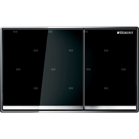 Przycisk uruchamiający Geberit Omega60, przedni/górny, czarny, prostokątny