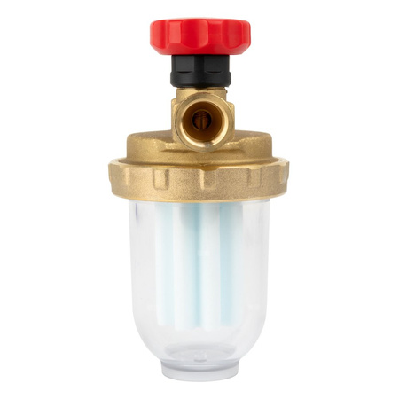 Filtr olejowy AFRISO V500Si jednorurowy fi 3/8'' x 3/8'' GW x GZ, z wkładem plastikowym, maks. przepływ 250 l/h