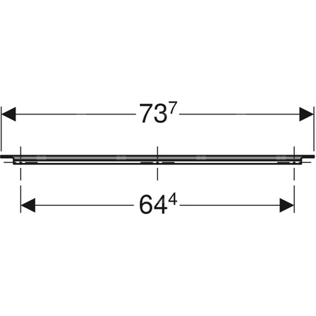 Uchwyt Geberit: Biały / Malowany proszkowo, matowy, B=73.7cm
