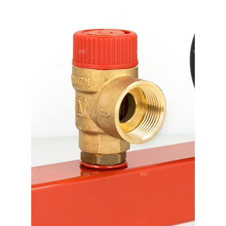 Zespół przyłączeniowy AFRISO BSS 3/4'' GW x szybkozłącze, max. 3 bar + wskaźnik ciśnienia