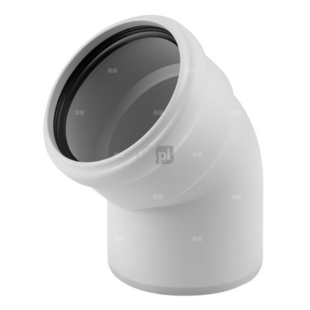 Kolano 15' MAGNAPLAST SKOLAN safe dBB, PP (biały), DN 110 (wz x ww), do kanalizacji