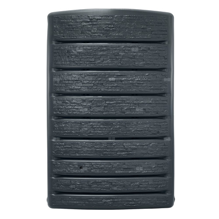 Zbiornik na wodę deszczową ExtraSlim Stone Decor, 400l, ciemny grafit z kranem Aqua Quick
