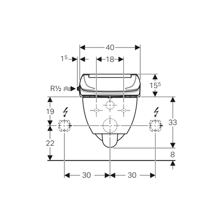 Geberit AquaClean 4000 - deska sedesowa z funkcją podmywania, biały-alpin