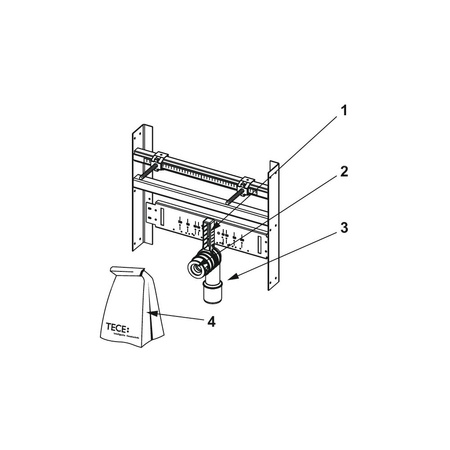 Trawers montażowy pod umywalkę w systemie zabudowy płytami gipsowo-kartonowymi Knauf lub konstrukcji drewnianej TECE profil
