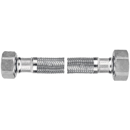 Wąż przyłączeniowy elastyczny FERRO z oplotem (stal), GW x GW, 3/8'' x 3/8'', długość 20 mm