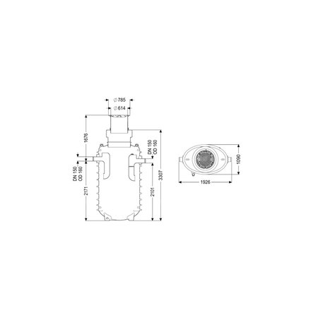 Separator tłuszczu EasyClean ground GW Direct-R NS10 170D