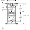 Stelaż podtynkowy Geberit Kombifix do pisuaru, 109–127 cm, uniwersalny, do głowicy tryskaczowej