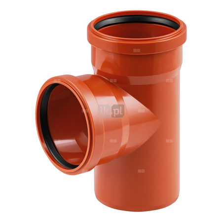 Trójnik MAGNAPLAST KG KGEA 45' PVC-U DN 500 x DN 160 x DN 500 (ww x ww x wz), kolor pomarańczowy
