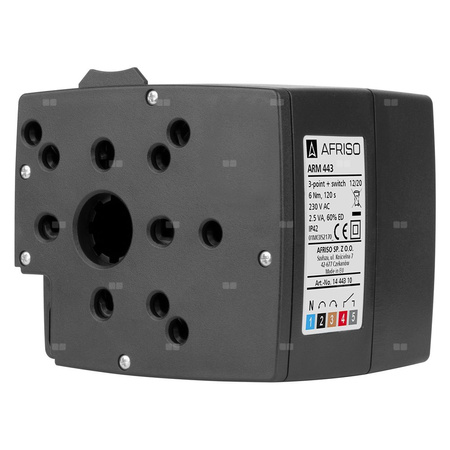 Siłownik elektryczny ARM 443 ProClick, 3-pkt, 230 V AC, 120 s, 6 Nm, z wyłącznikiem pomocniczym