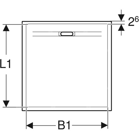 Brodzik kwadratowy Geberit Sestra: 90x90x4cm, Biały / Struktura łupka