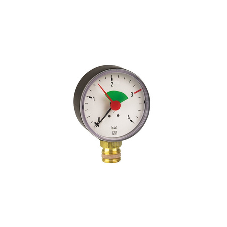 Manometr z rurką Bourdona AFRISO HZ grzewczy 0/4 bar G1/2B radialne fi 80 mm, kl. 2.5%