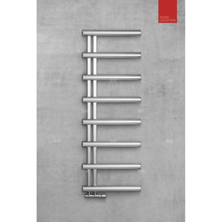Grzejnik drabinkowy ZEHNDER Chime, wym. 1380 x 500 mm, kolor inox, moc 377W