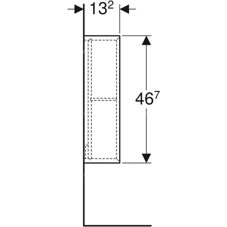 Regał iCon kwadratowy 45 cm x 46,7 cm x 13,2 cm Piaskowo-szary / Lakierowany na wysoki połysk