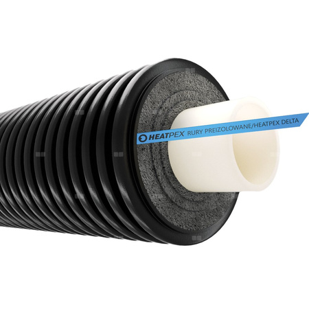 Rura preizolowana HEATPEX DELTA PEX SANI UNO 1 x pex-a 25 / 110 mm, izolacja pe