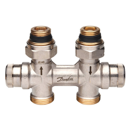 RLV-KDV 15, prosty - Zestaw przyłączeniowy do grzejników dolnozasilanych niezależny od zmian ciśnienia