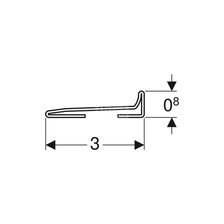 Końcówka profilu Geberit do profilu kolektora