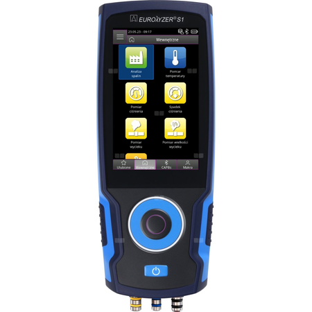 Sensor O2, CO/H2, pomiar ciągu kominowego, pomiar ciśnienia, analizator spalin AFRISO EUROLYZER S1 pro, bez drukarki, z walizką