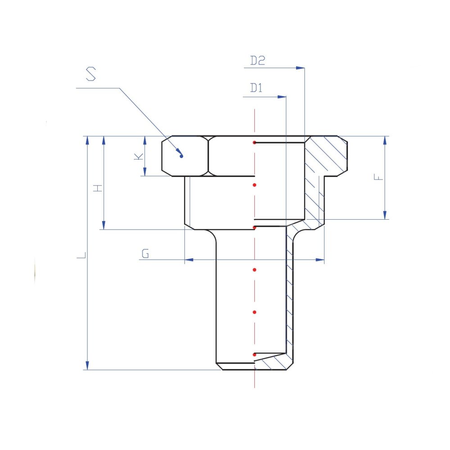 Osłona termometru RUMET G 1/2 L=100 mosiądz