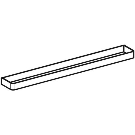 Uchwyt na ręczniki Geberit do mebli łazienkowych: 42.4x1.9x4.9cm, Piaskowy szary / Malowany proszkowo, matowy