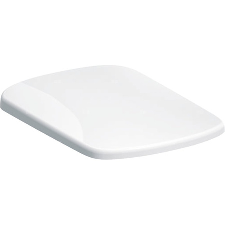 Geberit Selnova Compact Deska sedesowa, mocowanie od góry, kształt geometryczny, wolne opadanie, zachodząca pokrywa deski sedesowej, antybakteryjna