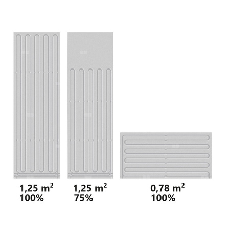 Panel grzewczy ścienny z rurą PB 8x1 - 1000x625 (100%)