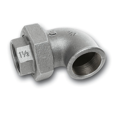 Śrubunek 45' SANHA 96# trzyczęściowy, żeliwo (ocynk galwaniczny/elektrolityczny) (ocynk), 3'' (GW)