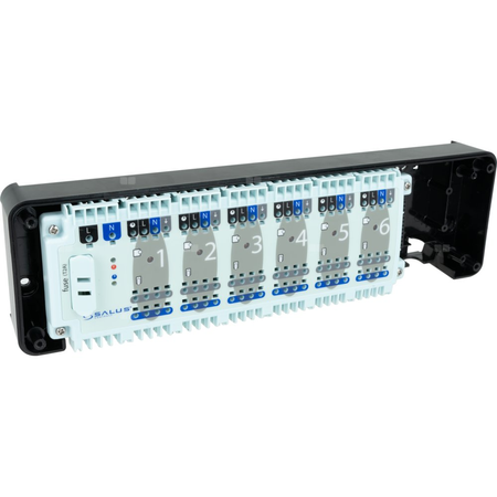 SALUS StartPack Standard - zestaw przewodowego sterowania ogrzewaniem podłogowym bez zarządzania przez Internet: KL06-M, PL07, 4 x VS30W.