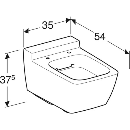 Miska WC wisząca GEBERIT Xeno2 bez kołnierza wewnętrznego